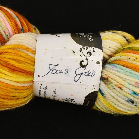 Hedgehog Fibres Merino DK Yarn 2 Skein Hand-Dyed Fool's Gold - Picture 5 of 5